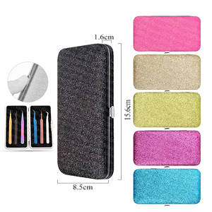 Pinzas de Acero Inoxidable de Alta Calidad para Extensión de Pestañas, Estuche Magnético de 3 Piezas, Punta Suave, Precisión Delicada, Diferentes Colores - Product Image 1