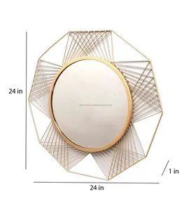 Nordic Hotel Entryway Decorative Classy Bathroom <b>Vanity</b> <b>Wall</b> Mount <b>Mirrors</b> With Metal Frames at Best Prices - Product Image 6