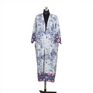 Robe longue d'été sexy faite à la main pour femmes indiennes, col en V, coupe trapèze, motif mandala, style bohème gypsy, en coton respirant et confortable, sans manches, idéale pour la plage - Product Image 1