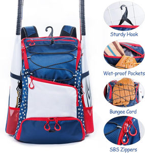 Mochila de Béisbol Compacta de Gran Capacidad para Adultos con Compartimento para Zapatos de Softbol, Bolsa Ligera para Raquetas para Jóvenes - Product Image 4