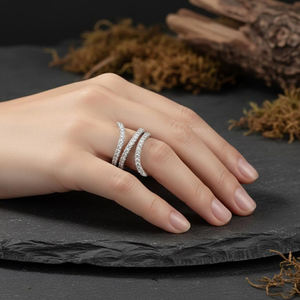 Anillo Ajustable de Serpiente con Circonita Cúbica de Diseño Moderno, Anillo de Boda de Plata de Ley 925, Regalo de Joyería para Mujer, Aniversario, Compromiso - Product Image 6