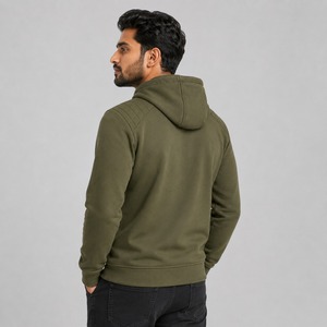 Sudadera con Capucha y Cremallera para Hombre, Sudadera con Capucha Cálida y Cómoda, Chaqueta con Cremallera Completa para Uso Casual y al Aire Libre en Invierno - Product Image 6