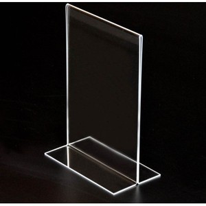 Soporte de letrero acrílico Soporte de exhibición vertical para menús, promociones e información Marco de póster de mesa perfecto Ajuste minorista - Product Image 4