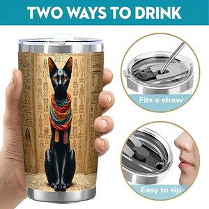 Stainless Steel Tumbler 20oz Double Wall Insulated Classic Design Drinkware For <b>Hot</b> <b>Cold</b> Beverages - Product Image 5