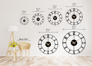 Modern Metal Wall <b>Clock</b>: Oversized Silent <b>Clock</b> with Numbers - Product Image 2