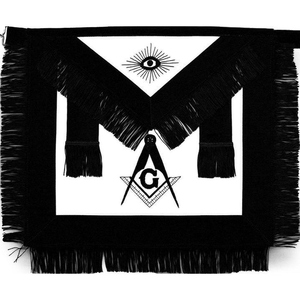 Tablier de cérémonie maçonnique Master Mason Blue Lodge avec compas carré et broderie main G, Régalia maçonnique de qualité supérieure pour cérémonies funéraires - Product Image 1