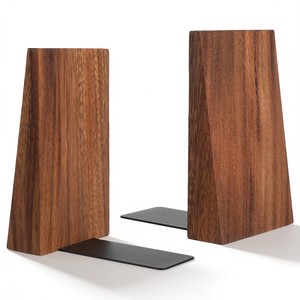 Handcrafted Acacia Wood <b>Bookends</b> - Wholesale B2B from India - Product Image 2