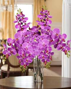 THAF-007 Fleur d'orchidée artificielle, 9 pétales larges, orchidées artificielles réalistes en latex, tiges de phalaenopsis, fleur pour mariage, décoration de la maison - Product Image 4