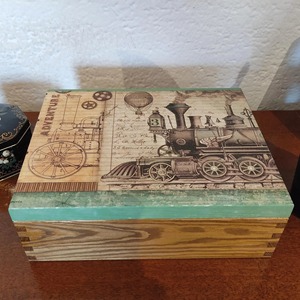 Boîte en bois imprimée en gros, boîte à bijoux décorative, boîte de rangement en bois imprimée pour emballage cadeau, prix d'usine personnalisé - Product Image 3