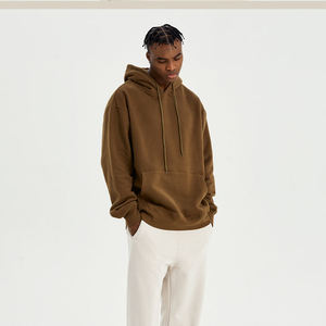 Custom <b>Mens</b> French Terry <b>Pullover</b> Hoodie Relaxed Fit for US Streetwear Brands - Product Image 2