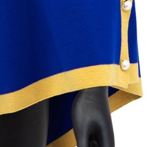 Sigma Gamma Rho Blue & Gold <b>Shawl</b> with Pearls Elegant <b>Women</b>’s Embellished Wrap Scarf Fashion Sorority Accessory Party Outfit - Product Image 6