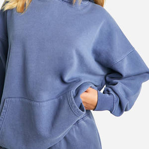 Ensembles personnalisés de sweats à capuche et de shorts pour femmes, sweats à col rond de couleur unie et ensembles de shorts pour femmes, grandes tailles - Product Image 6