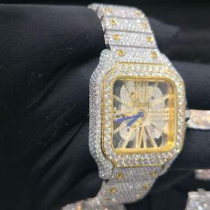 Pass Diamond Tester Stainless Steel 16mm Band Hip Hop Luxury Brand <b>Iced</b> <b>Out</b> VVS Moissanite Mechanical <b>Watch</b> - Product Image 4