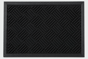 Tapis d'entrée antidérapant en polypropylène avec dos en caoutchouc, motif losanges, pour intérieur et extérieur, attrape-saleté - Product Image 2