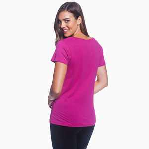 Camisetas de Verano para Mujer, Estilo Urbano, Impresión Personalizada, Mezcla de Algodón Suave, Alta Calidad, Cómodas, Corte Holgado, Venta al Por Mayor - Product Image 4