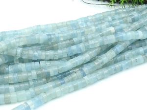 Cuentas de Aguamarina Azul Pulidas y Lisas en Forma de Botón de Neumático - Hilo de 16 Pulgadas - Modelo PMEGEMSBEADS T3 - 10 Hilos de Piedras - Product Image 4