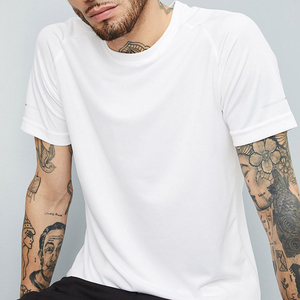 T-shirt personnalisé pour homme 100 % personnalisable, fabriqué en usine, décontracté, pour adulte, couleur unie, 100 % coton, quantité en gros, uni - Product Image 1