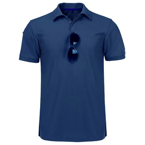 เสื้อโปโลแขนสั้นผู้ชาย ผ้าคอตตอนผสม ปิดกระดุมสองเม็ด ทรงปกติ ไซส์ S- - Product Image 3