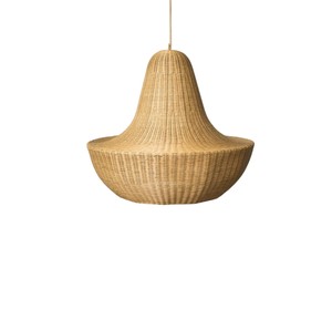 Organic Woven Rattan Lampshade Smooth Contour Pendant <b>Light</b> Fixture Retro Hanging <b>Ceiling</b> Lamp for <b>Office</b> Study - Product Image 1