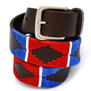 Durable Polo Leather <b>Belt</b> made from Premium leather with colourful handwoven detailing Designed for comfort with strong buckle. - Product Image 4