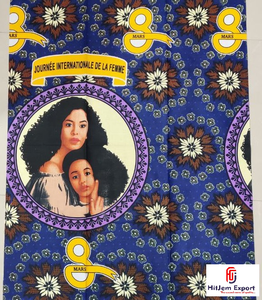Tela africana personalizada con estampado de cera, textil Ankara, Día Internacional de la Mujer 8 de marzo, fabricante OEM ODM, proveedor mayorista - Product Image 4