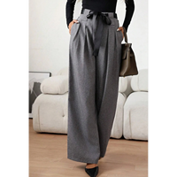 Pantalon drapé asymétrique à boutons ou pantalon asymétrique à taille large style coréen