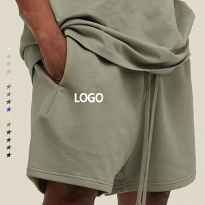 Shorts en molleton pour hommes en gros, avec logo personnalisé, en coton doux, pour le sport, la gym et les loisirs, fournis directement par l'usine - Product Image 4