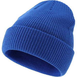 Custom Logo White Knit Beanie Hat Ribbed <b>Winter</b> <b>Cap</b> Women Men Soft Warm Stretch Plain Skull <b>Cap</b> OEM Hat - Product Image 2