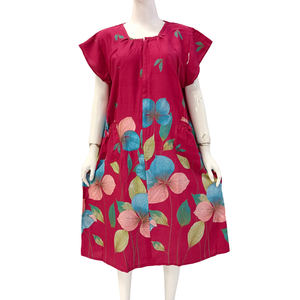 Robes pour femmes à manches courtes et col rond, ajustées au corps, avec fermeture éclair sur le devant et poches des deux côtés - Product Image 5