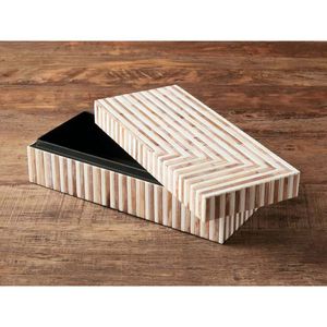 Boîte artisanale en os naturel incrusté pour bijoux et fruits secs – Décoration d'intérieur originale et créative - Product Image 6