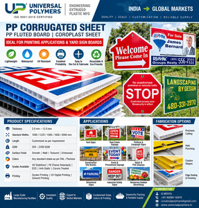 แผ่นพิมพ์พลาสติกเคลือบโคโรนากันน้ำวัสดุ PP มีความหนา2.0-12.0มม. - Product Image 4
