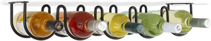 Estantes para Vino Duraderos, Soporte Metálico para Botellas de Vino, para Montar en la Pared o Debajo del Gabinete, Color Negro - Product Image 4