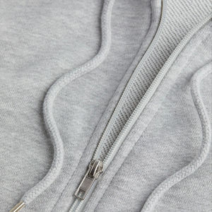 Sudadera con capucha para hombre con cremallera, logotipo personalizado, sudadera con capucha lisa, forro polar de algodón de alta calidad, sudadera informal de invierno - Product Image 1