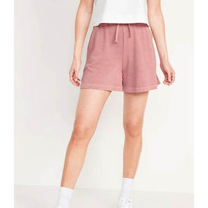 Women Solid Loose Casual Summer Sweat Shorts Quick Dry Cotton Anti-Wrinkle Lace Running Fitness High <b>Elastic</b> <b>Waist</b> Shorts - Product Image 6