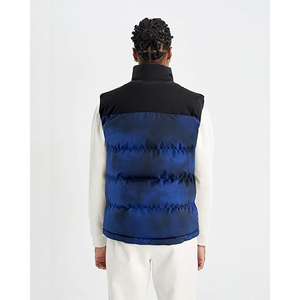 Gilet matelassé dégradé sans manches pour homme – Manteau d'hiver personnalisé – Taille européenne - Product Image 5