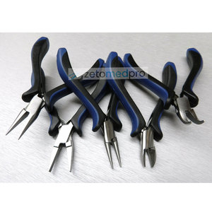 Ensemble de 5 pinces à bijoux de qualité supérieure avec logo personnalisé, marque ZETOMED PRO, en acier inoxydable, pour la fabrication de bijoux, le façonnage de fils et le bricolage. - Product Image 2