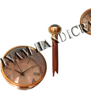 Wooden Walking Sticks with Brass <b>Watch</b> Handle for Elderly Hiking and Outdoor <b>Activities</b> Walking Canes - Product Image 1