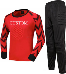 Elite Soccer Wear Breathable 100% Polyester Protective Goalkeeper Uniform Kit with Sponge <b>Protector</b> Training Pants Jersey Shirts - Product Image 1