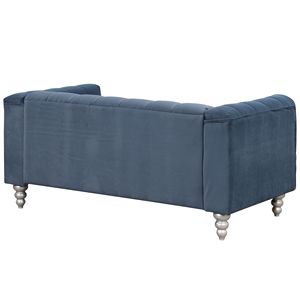 Divano Moderno Olandese Imbottito da 63 Pollici con Schienale Trapuntato e Gambe in Legno Massello per Soggiorno - Product Image 6