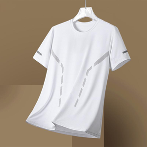 Bangladesh China Factory Price Custom Logo Embroidery Men's Quick-DryingT-Shirt <b>Large</b> Size Short Sleeves Thin Breathable t shirt - Product Image 2