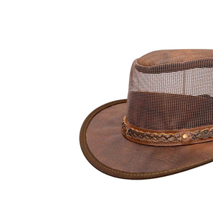 Sombrero de Vaquero de Cuero de Alta Calidad para Hombre, Moderno, Transpirable, Impermeable, para las Cuatro Estaciones, para Montar a Caballo - Product Image 3