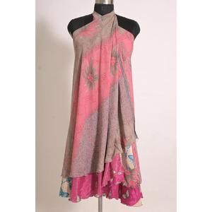 Women's Vintage Floral Printed Silk Maxi <b>Wrap</b> <b>Skirt</b> Handmade Custom Boho Chic - Product Image 4