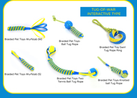 Juguetes Ecológicos para Perros Activos, Pelota de Nailon Resistente con Nudos en Amarillo y Azul Brillante, Forma de Hueso, Alivia la Ansiedad, Limpia los Dientes