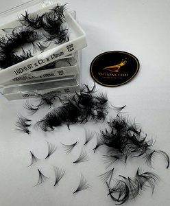 ขนตาปลอมแบบพัดสำเร็จรูป 10D Super Soft Matte Black ทำจากเส้นใยสังเคราะห์  ขนตาแบบปลายแหลม  ขนตาแบบพัดหลวม  ยี่ห้อ Vietkinglash - Product Image 4