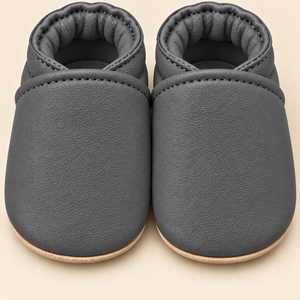 Chaussures décontractées roses pour bébés filles, style princesse, à enfiler, semelle souple antidérapante, dessus et doublure en cuir véritable, couleur unie toutes saisons - Product Image 2