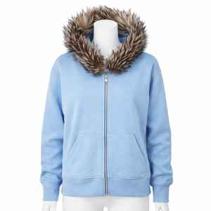 Sudadera con Capucha Desmontable de Pelo Sintético, Estilo Y2K, 100% Algodón, Felpa Francesa, Ecológica, 320g, Corte Regular, para Hombre - Product Image 1