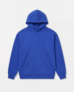 Sweat à capuche surdimensionné bleu roi personnalisé 100% coton tricoté épais brodé pour l'hiver, style streetwear, usine OEM ODM - Product Image 2