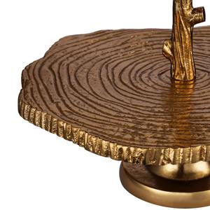 Support à cupcakes à 2 niveaux en bois avec tige en métal corail, plateau de service à étages, support à gâteau décoratif de style côtier pour fête sur le thème de la plage, décoration intérieure - Product Image 6