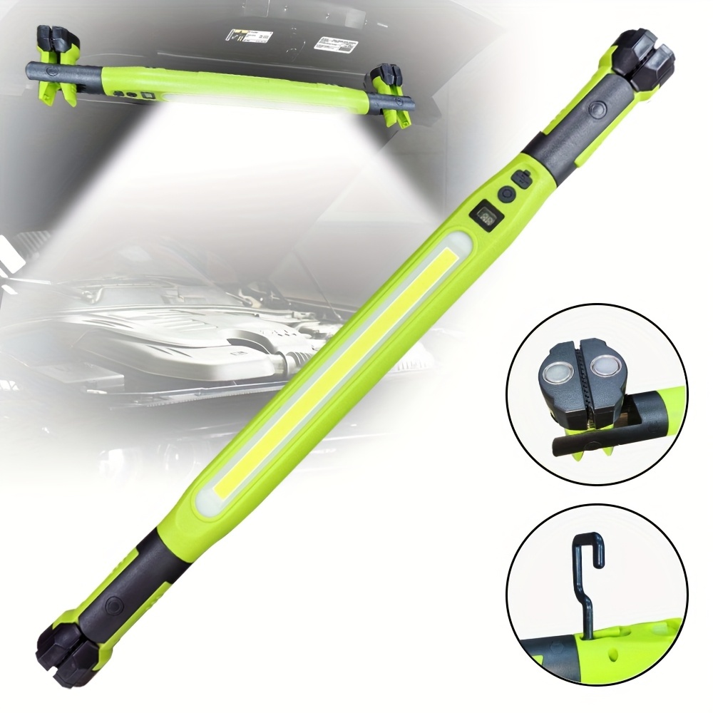 Rugged ABS LED Work Light with Strong Magnet and Hanging Hook USB Rechargeable COB Task Lighting for Workshop