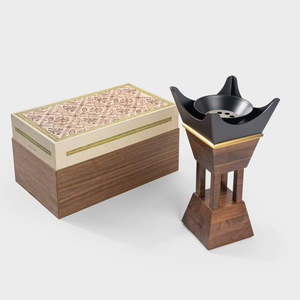 Quemador de Incienso de Madera Natural Hecho a Mano con Bolsa de Almacenamiento de Algodón, Quemador de Incienso de Madera Ecológico con Bolsa de Transporte - Product Image 3